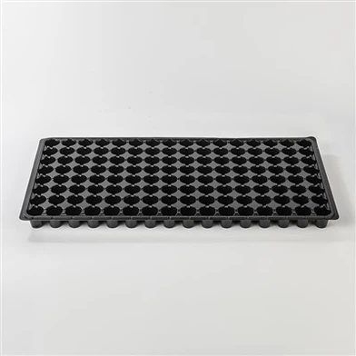 Vassoio per semi neri a 128 fori